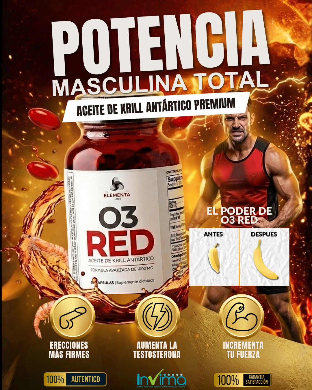 O3 RED® + Maca + Borojó + Chontaduro